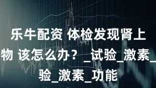 乐牛配资 体检发现肾上腺肿物 该怎么办？_试验_激素_功能