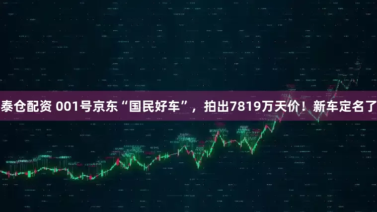 泰仓配资 001号京东“国民好车”，拍出7819万天价！新车定名了